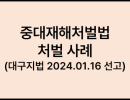 중대재해처벌법 처벌 사례 (대구지방법원 2024.01.16 선고)