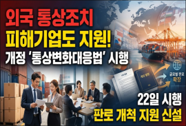 외국 통상조치 피해기업도 지원…개정 '통상변화대응법' 시행